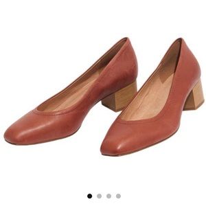 Madewell The Raquel Leather Pump - Vintage Redwood